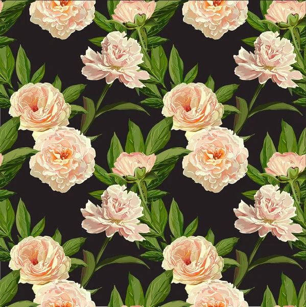 Sorunsuz vektör Peonies desen