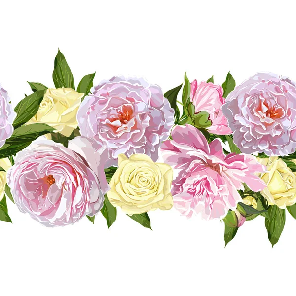 Sorunsuz Vecor Peonies desen