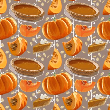 Sorunsuz vektör kabak pasta desen