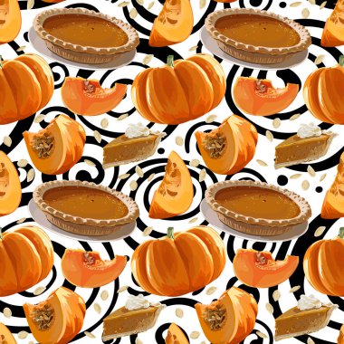 Sorunsuz vektör kabak pasta desen