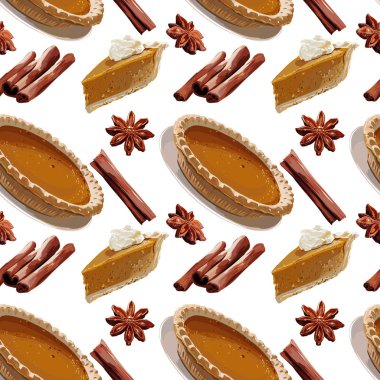 Sorunsuz vektör kabak pasta desen