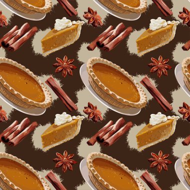 Sorunsuz vektör kabak pasta desen