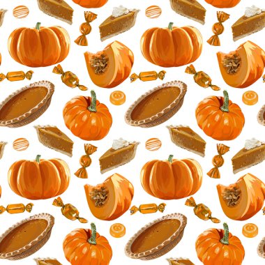 Sorunsuz vektör kabak pasta desen