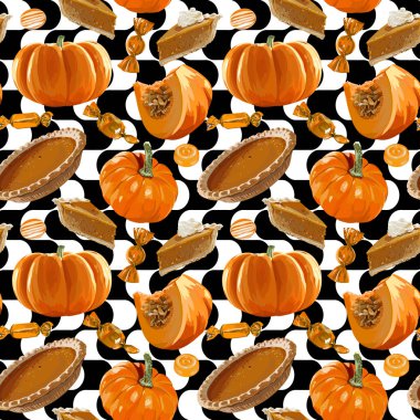 Sorunsuz vektör kabak pasta desen