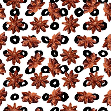 Sorunsuz vektör yıldız anason desen