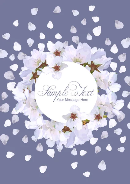 ベクトル桜の花フレーム テンプレート — ストックベクタ