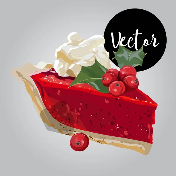 Illustration vectorielle de tarte de Noël — Image vectorielle