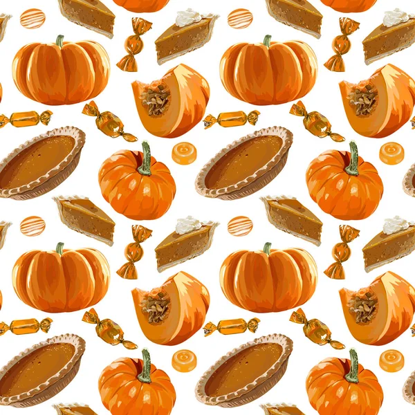 Sorunsuz vektör kabak pasta desen