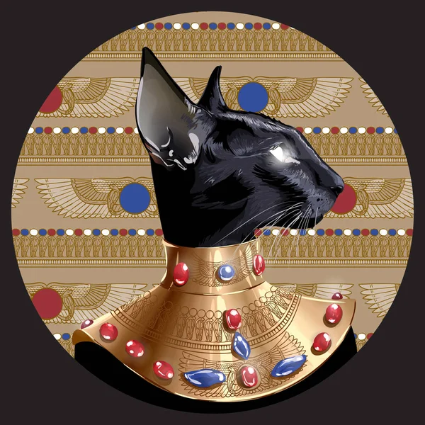 Vektor egyiptomi macska istennő illusztráció — Stock Vector