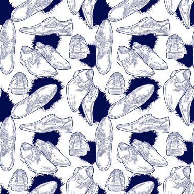 Sorunsuz vektör kroki erkek Patiği Modeli