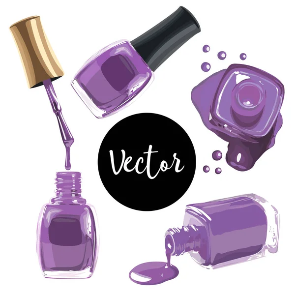 Vektor nagellack set — Stock vektor