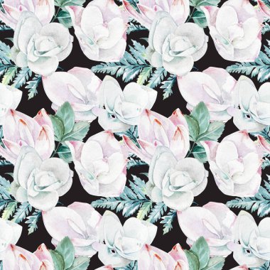 Sorunsuz çiçek suluboya desen