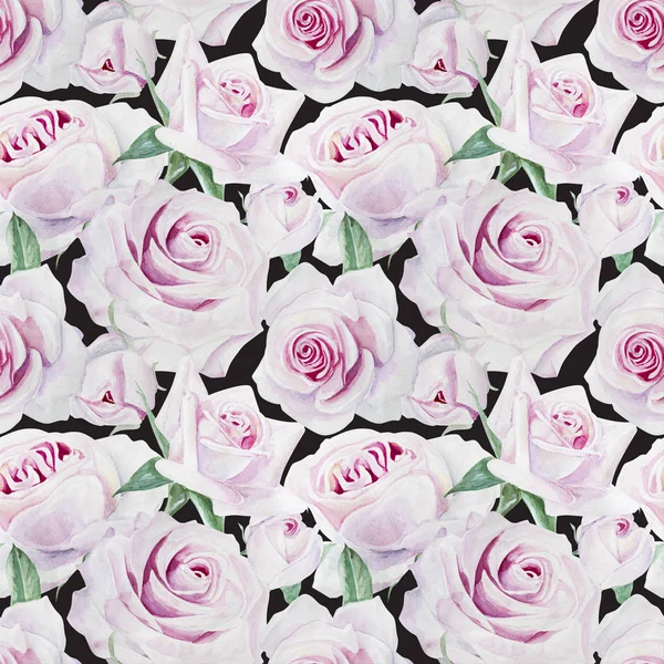 Seamless Roses Watercolor Pattern — Stock Photo, Image