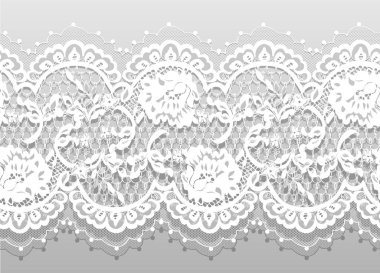 Sorunsuz vektör beyaz dantel modeli