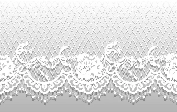 Modèle de dentelle blanche vectorielle sans couture — Image vectorielle