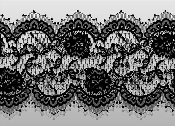Sorunsuz vektör siyah dantel modeli