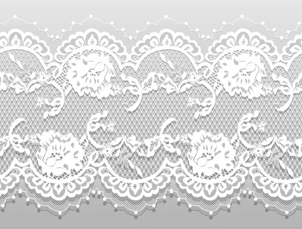 Modèle de dentelle blanche vectorielle sans couture — Image vectorielle