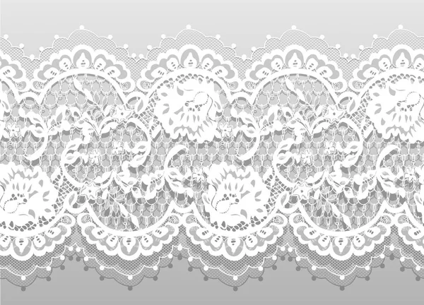 원활한 벡터 흰색 레이스 패턴 — 스톡 벡터