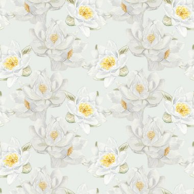 Dikişsiz suluboya çiçek desenli