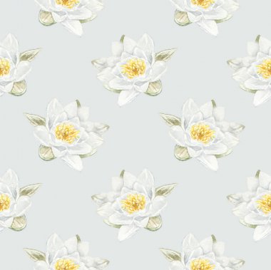 Dikişsiz suluboya çiçek desenli