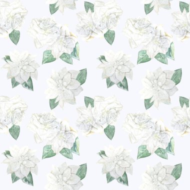 Dikişsiz suluboya çiçek desenli