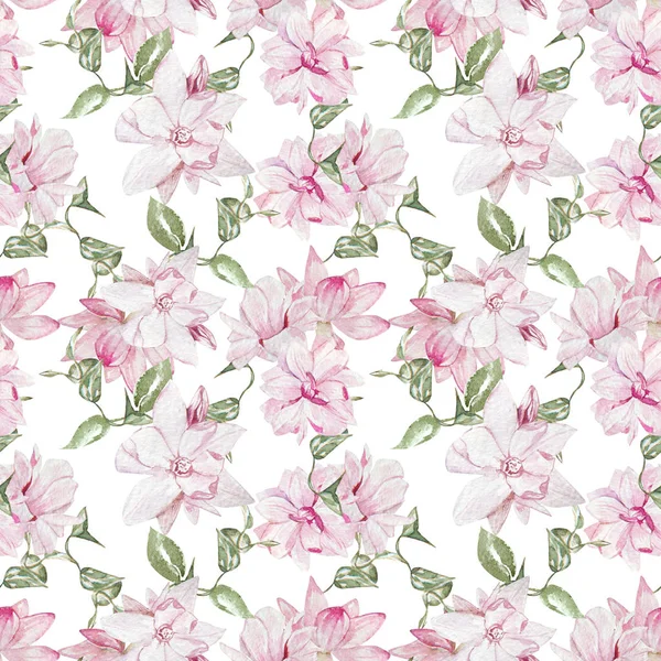 Seamless Watercolor Floral Pattern — Stock Photo, Image