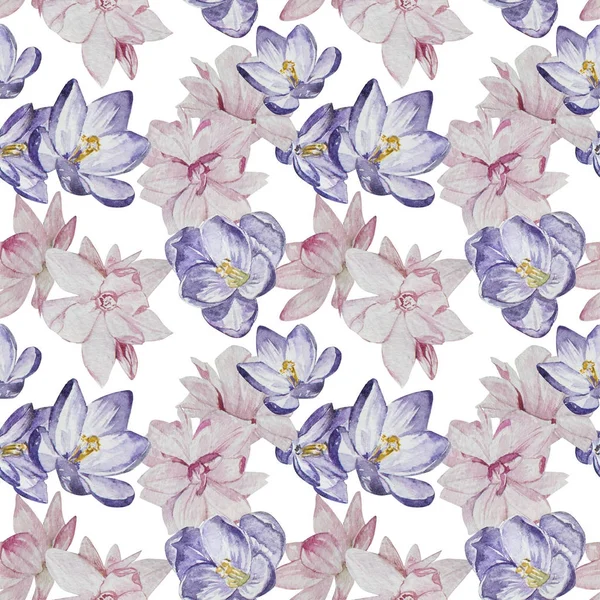 Seamless Watercolor Floral Pattern — Stock Photo, Image