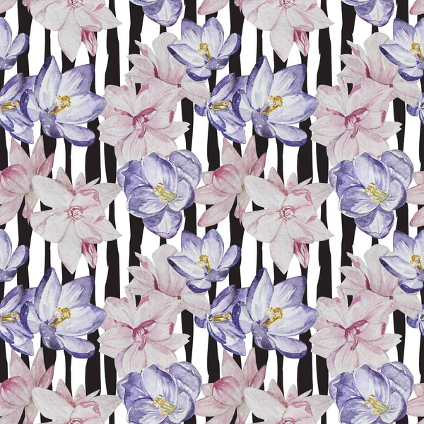 Seamless Watercolor Floral Pattern — Stock Photo, Image