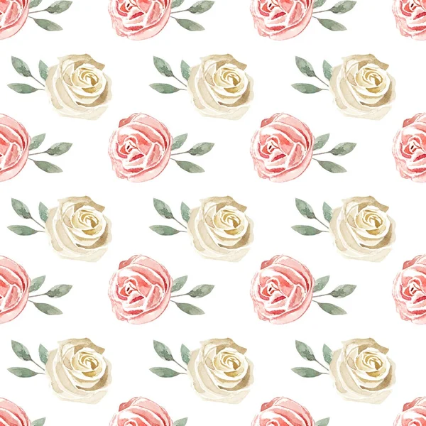 Seamless Watercolor Floral Pattern — Stock Photo, Image