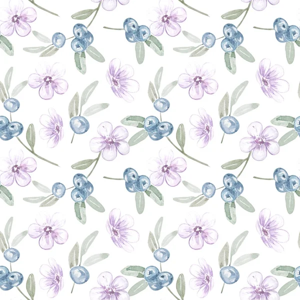 Seamless Watercolor Floral Pattern — Stock Photo, Image