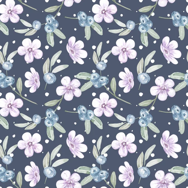 Seamless Watercolor Floral Pattern — Stock Photo, Image