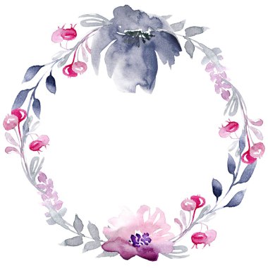 Suluboya suluboya elemanları çerçeve şablon