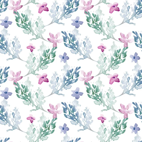 Seamless Watercolor Floral Pattern — Stock Photo, Image