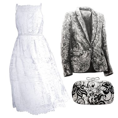 Suluboya elle çizilmiş moda aksesuar seti