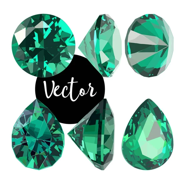 Set de ilustración de gemas de lujo vectorial — Archivo Imágenes Vectoriales