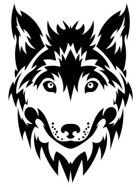 Kurt kafası Logo maskot amblemi
