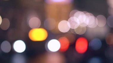 Bokeh trafik yolda araba ışık