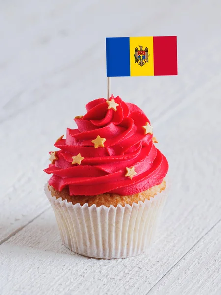 Cupcake med flagga — Stockfoto
