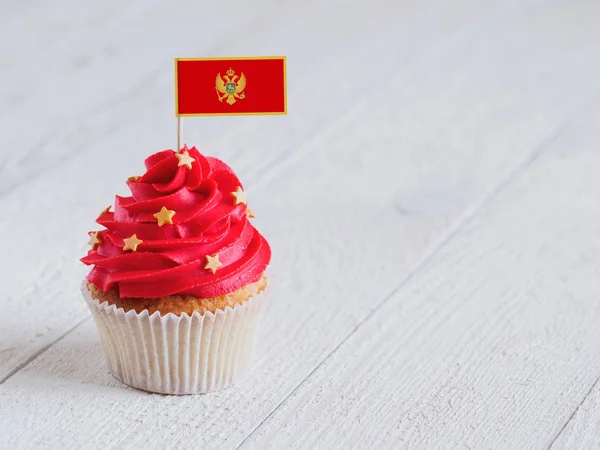 Cupcake con bandiera — Foto Stock