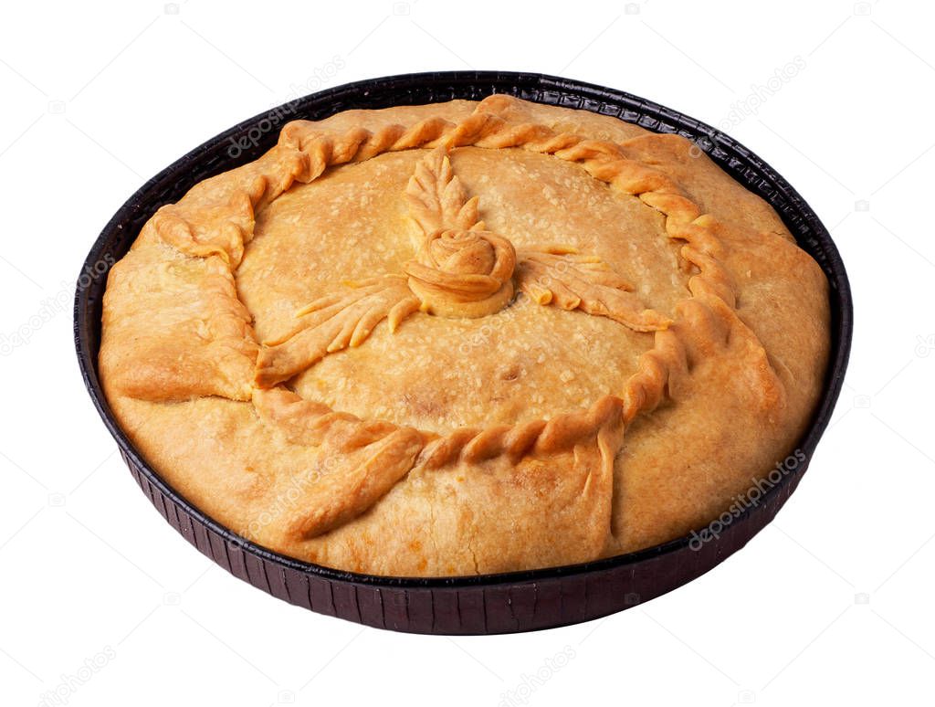 round homemade pie