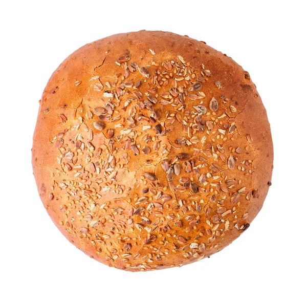 Chleb z nasionami zbóż. na białym tle — Zdjęcie stockowe