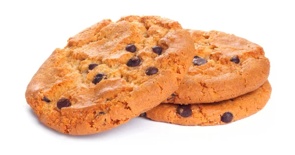 Round cookies with chocolate — Stock Photo, Image