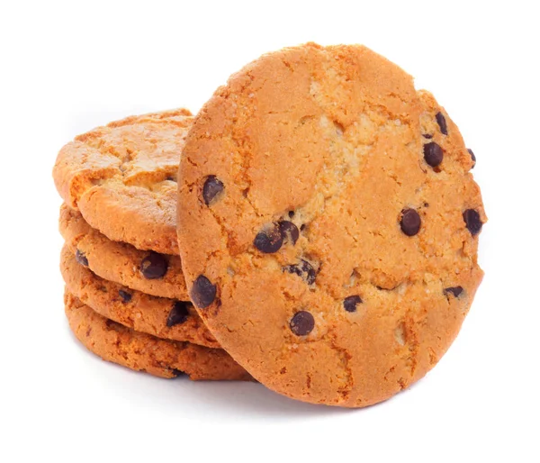 Round cookies with chocolate — Stock Photo, Image