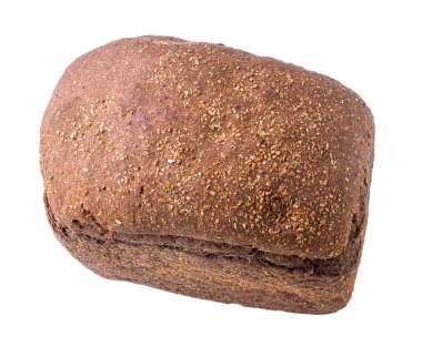 Çavdar taze ekmek beyaz arka plan