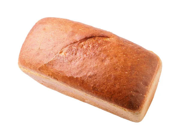 黑麦面包白色背景 — 图库照片