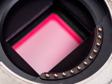 Fotoğrafçı kamera sensörü matris makro