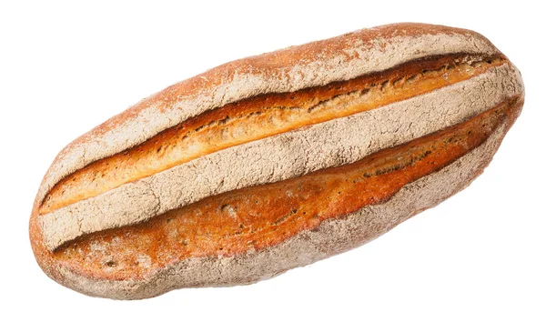 Zwart brood. geïsoleerde witte achtergrond — Stockfoto