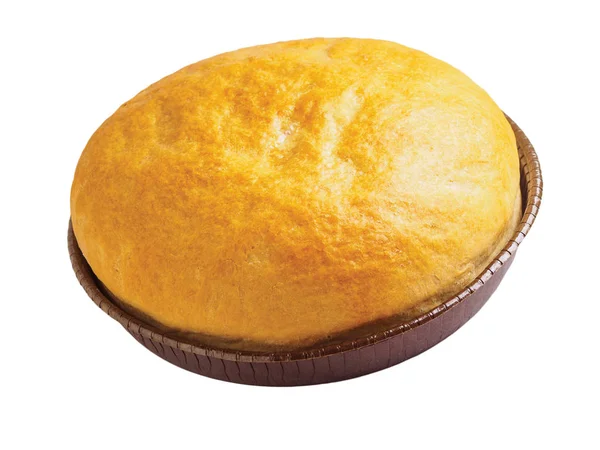 Somun siyah ekmek. izole beyaz arka plan — Stok fotoğraf