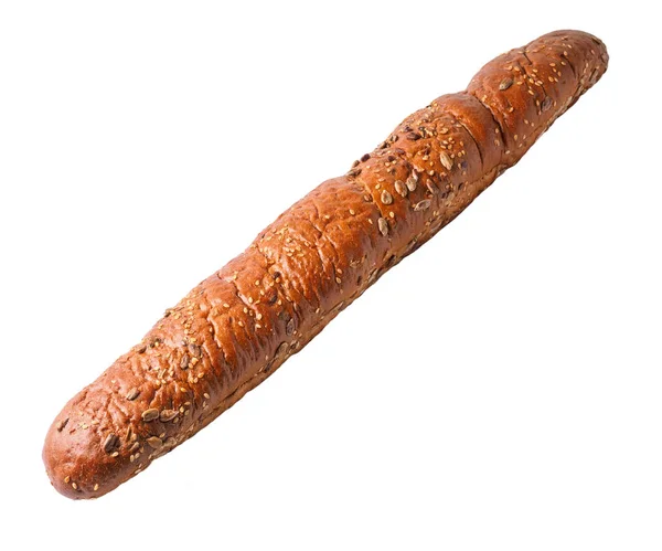Fransız beyaz uzun baget ekmek bir tablo — Stok fotoğraf