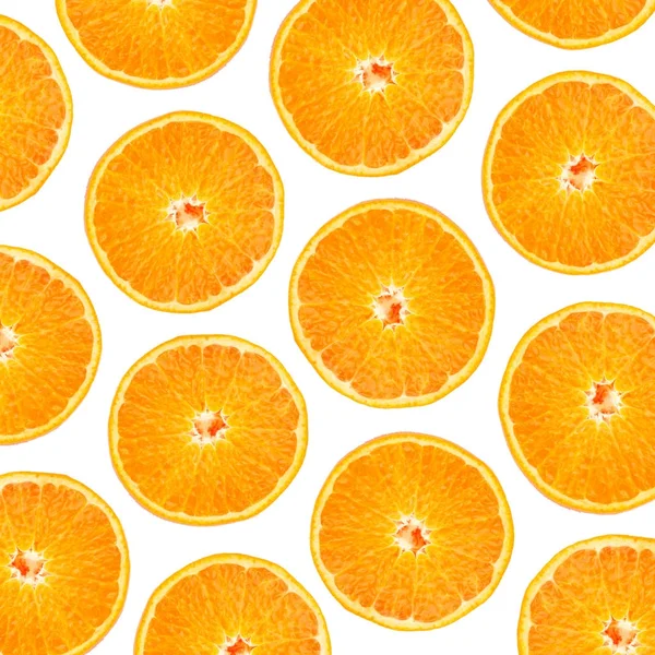 Textuur exotische vitamine oranje vruchten op witte geïsoleerde achtergrond-ronde — Stockfoto